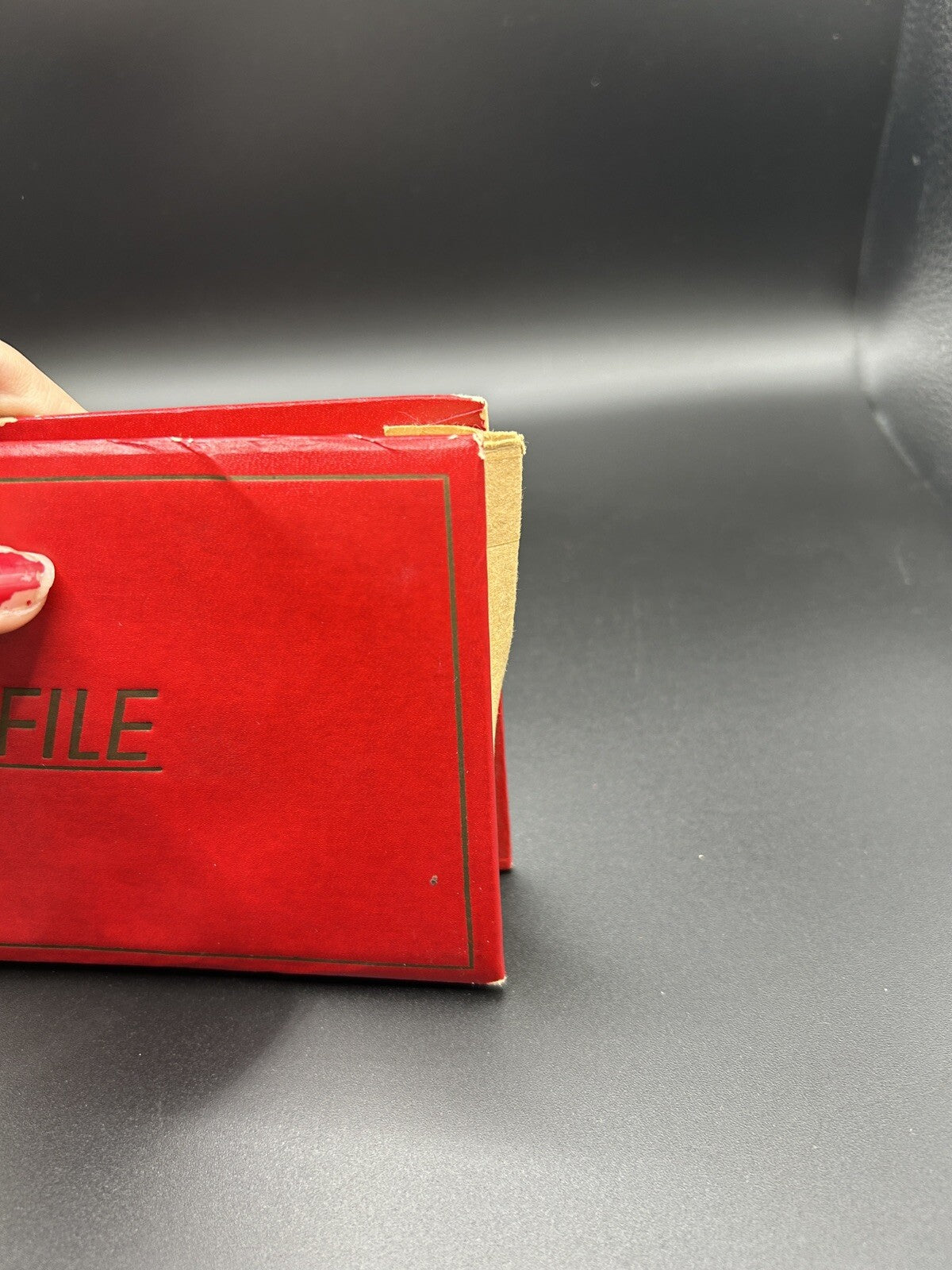 Vintage Red 12 Month Check File Jan-Dec Made in Japan