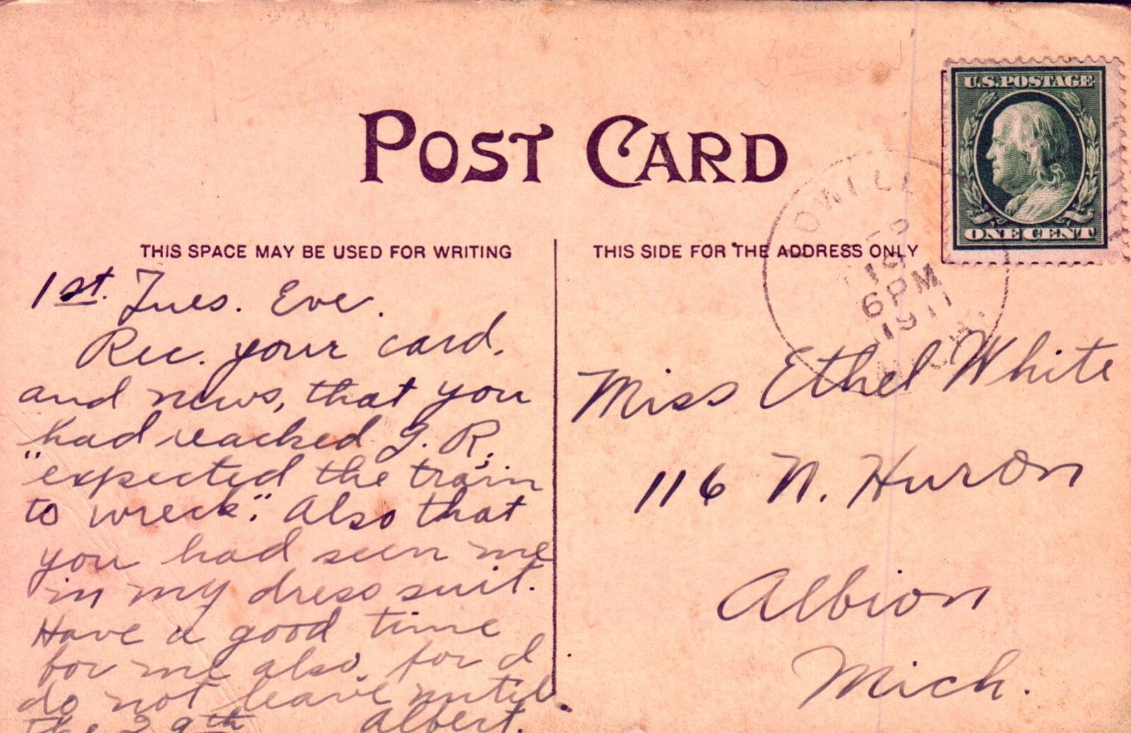 Edison Power House in Lowell Michigan Mich MI Postcard