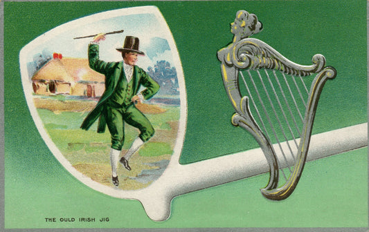 The Ould Irish Jig Pipe St Patrick's Day Scenic Irish Ireland  Postcard 
