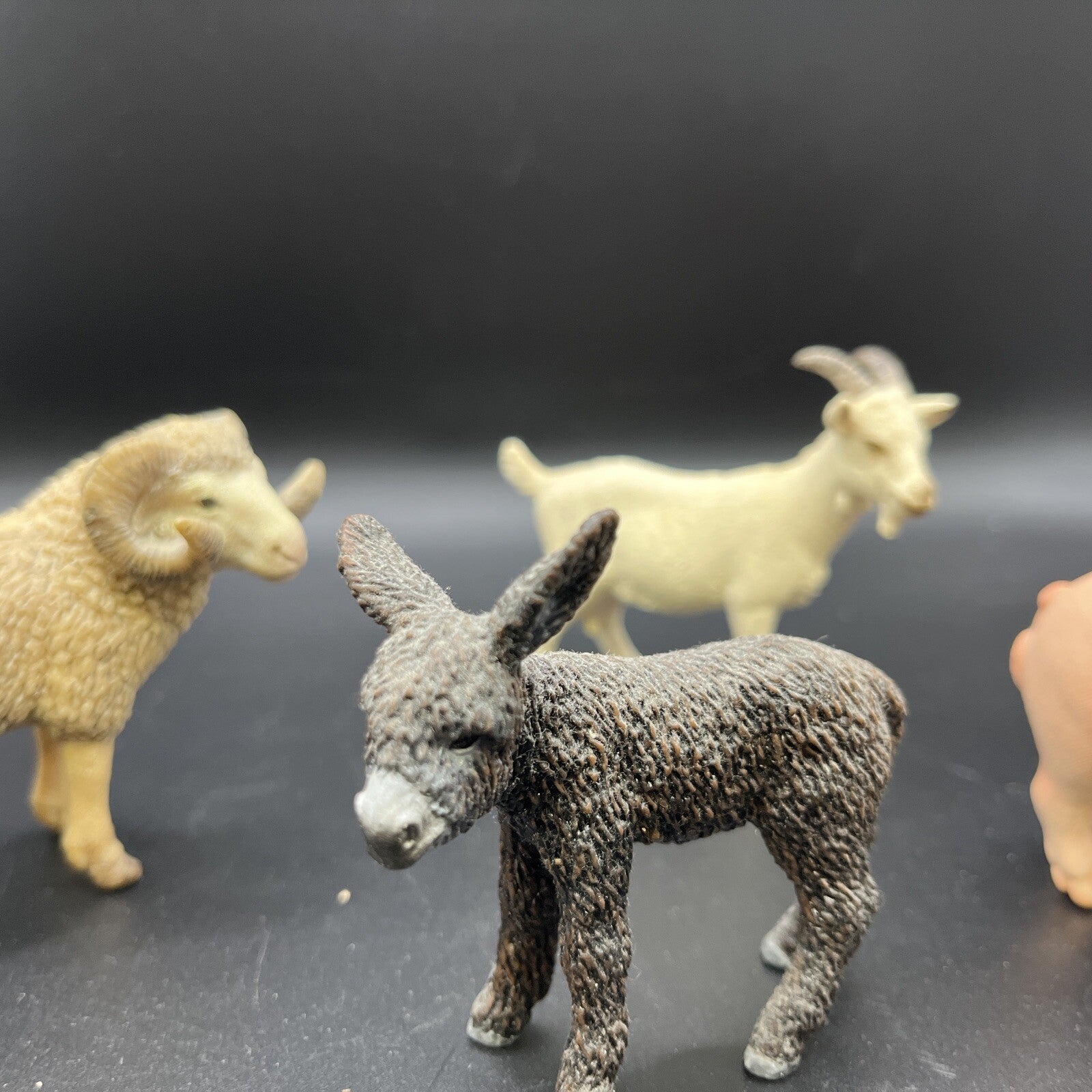 Schiech Animal Figurines.  Pig, Lamb, Sheep & Goat