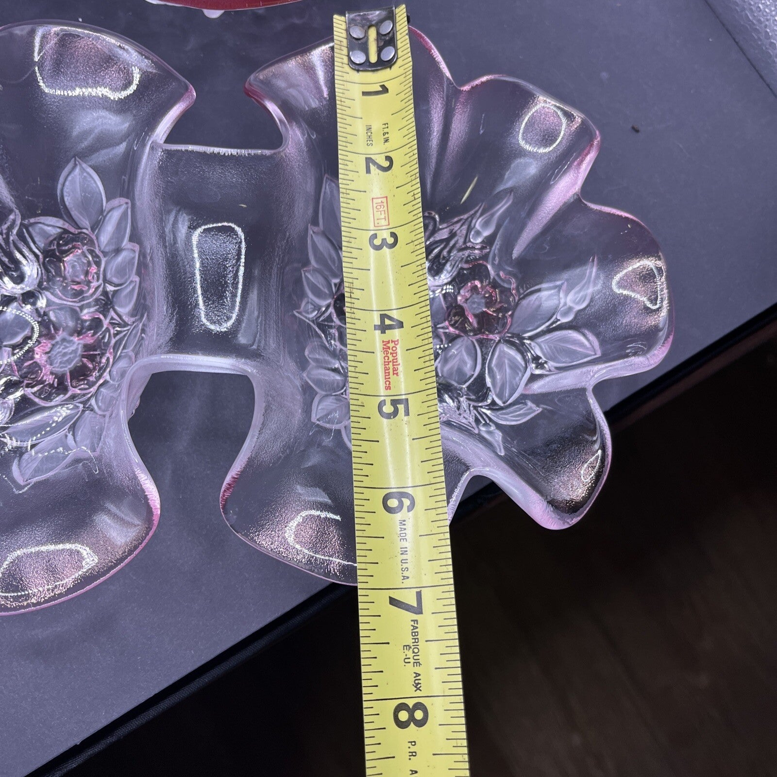 Mikasa Pink Dogwood Flower Rosella Crystal Glass Set Made in W. Germany