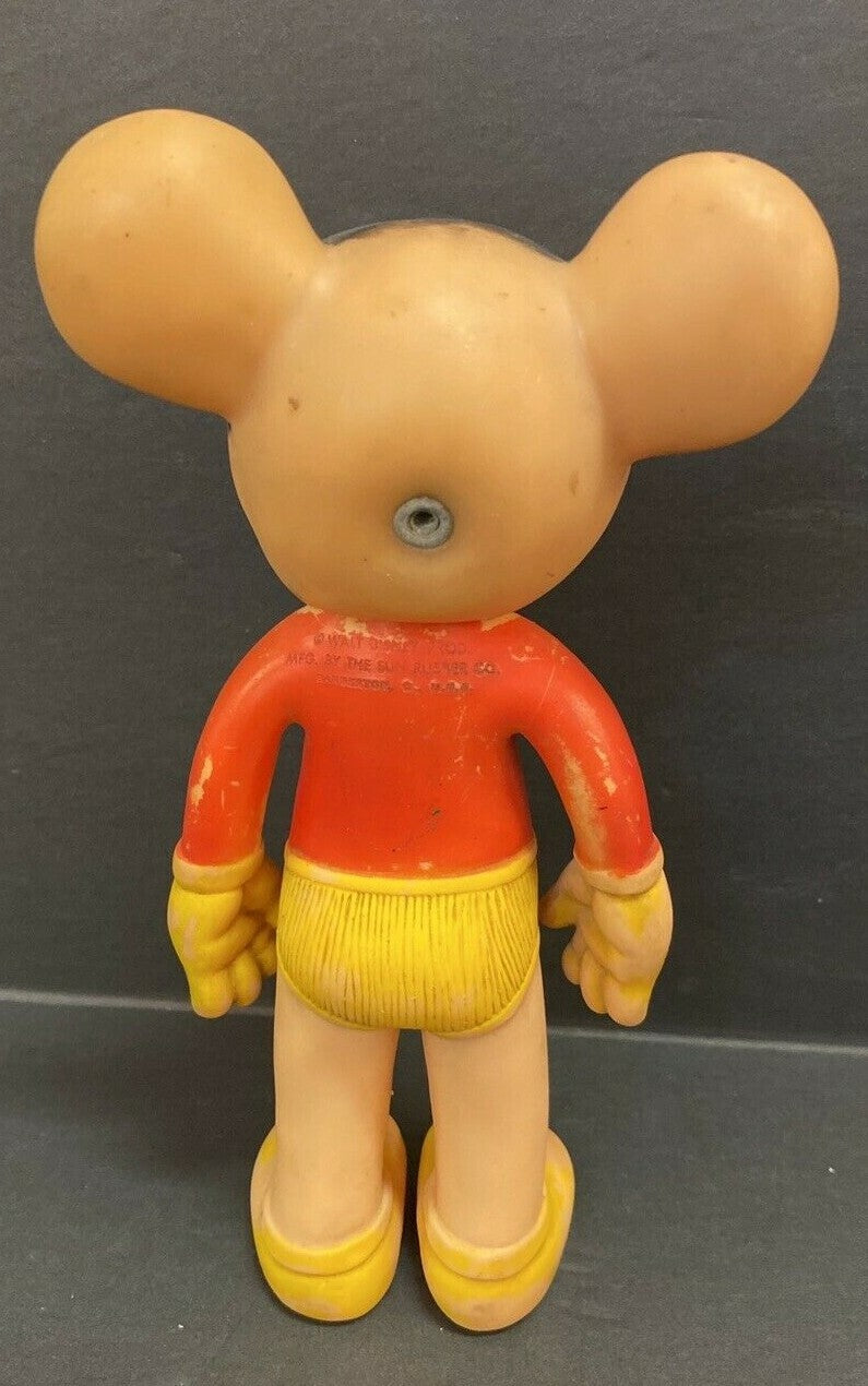 Vintage Mickey Mouse The Sun Rubber Company Toy Walt Disney Productions  8"