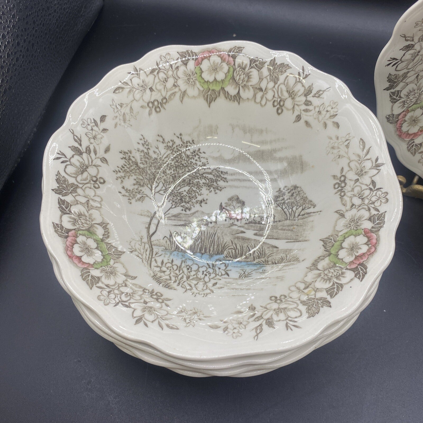 6 Salad Bowls English Staffordshire J & G Meakin Stratford-On-Avon 6.5"