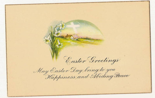 Store Stock Lily Yellow Easter Postcard
