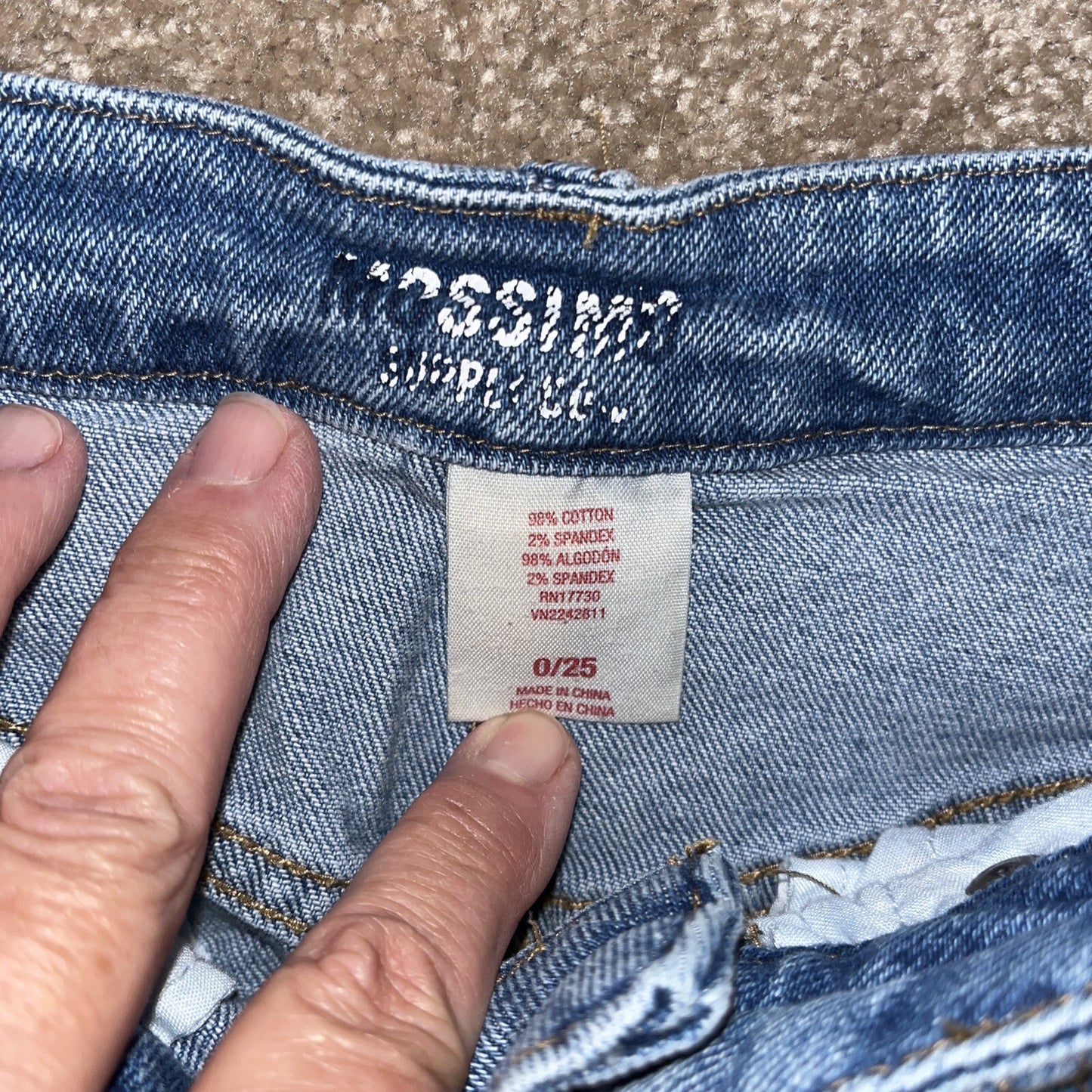 Lot of Denim Jean Skirts Old Navy Mossimo Wild Fable Size 0/ 25 Cute! Jean Skirt