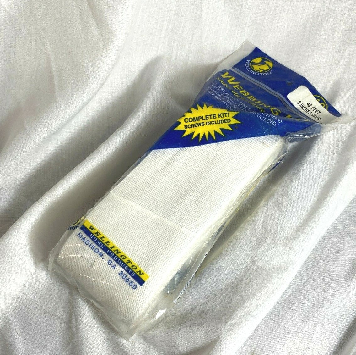 Vintage Wellington 40 Feet White Webbing Polypropylene Chair Kit 