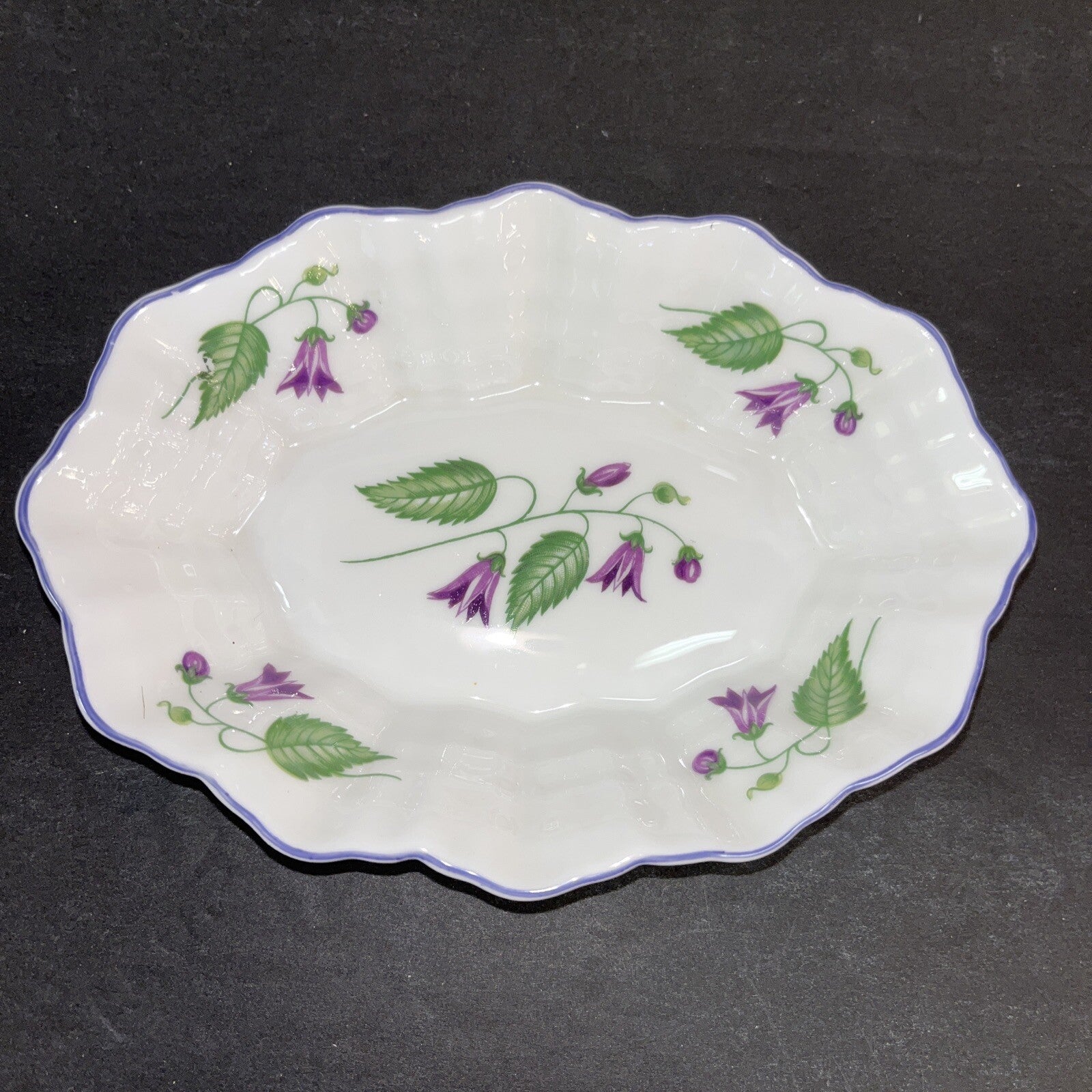 Shelley England Lavender Floral Bone China Trinket Dish  or Pin Tray
