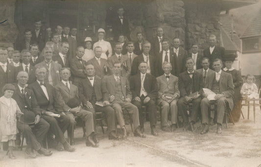 1911 Real Photo Hut M W A Modern Woodman Sanatorium Colorado Springs CO  Group