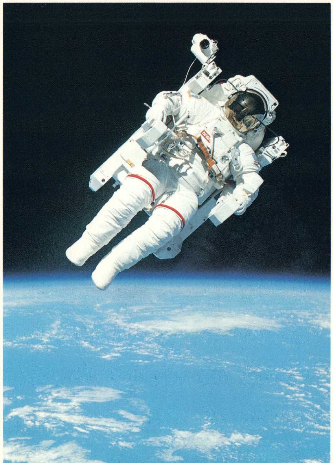 Astronaut Using A Nitrogen-Propelled Back Pack NASA Space Large Postcard 