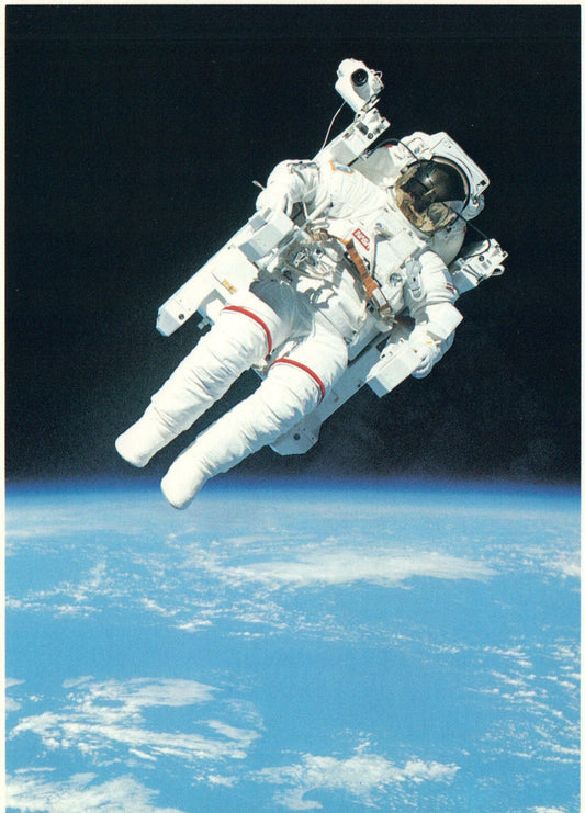 Astronaut Using A Nitrogen-Propelled Back Pack NASA Space Large Postcard 