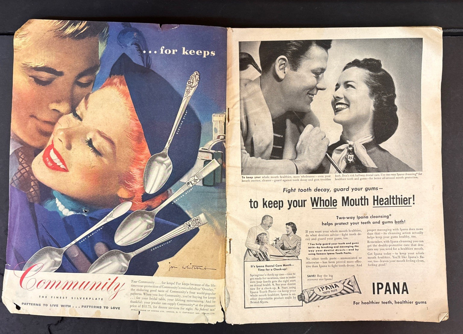 Vtg April 1951 Good Housekeeping Magazine Magic Make-Up & Color Chart 338 pages