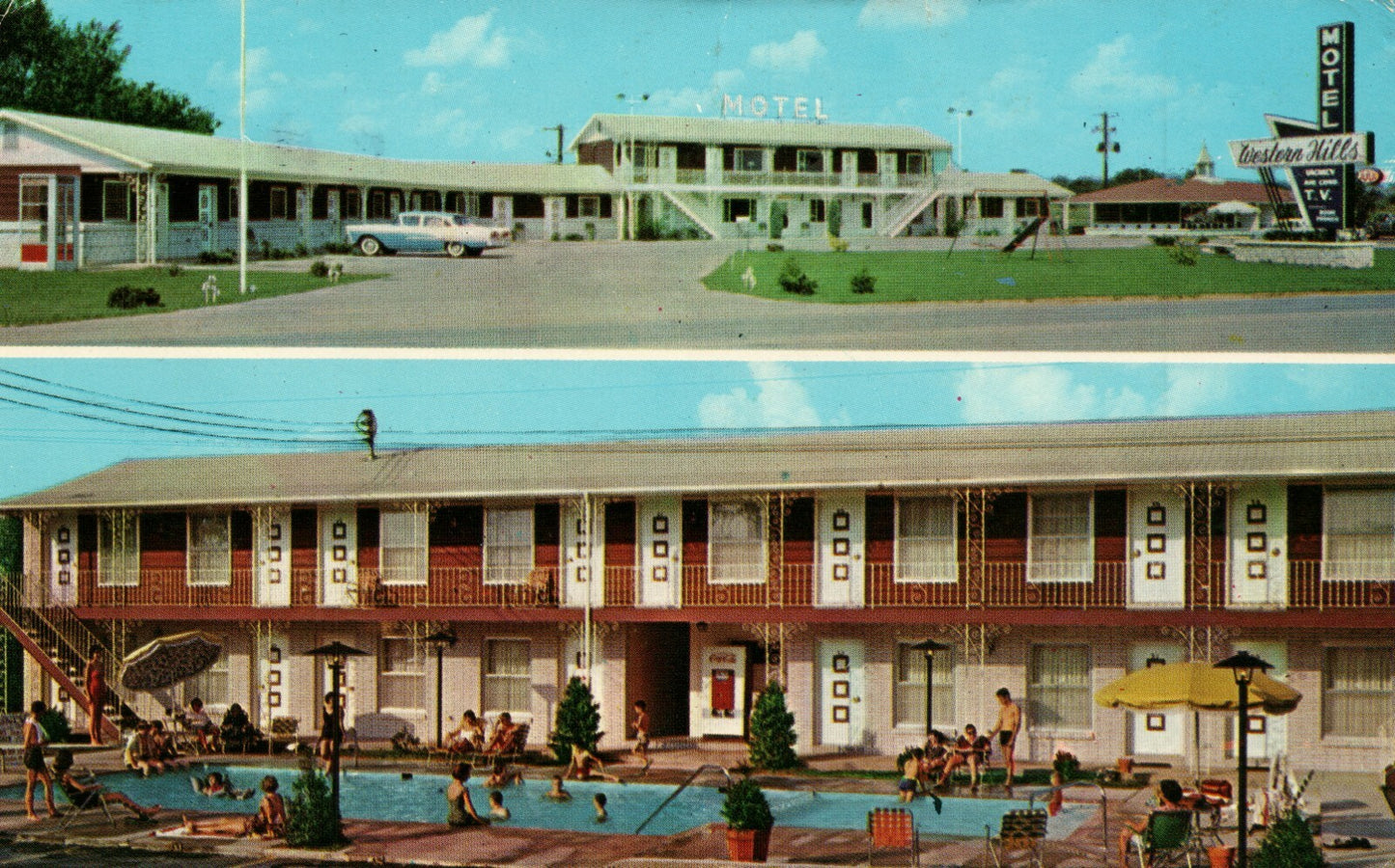 Motel AAA Western Hills Jct US 231 & US 68 Bowling Green KY Kentucky Postcard