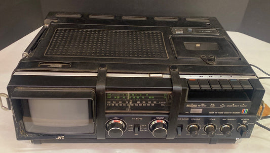 Vintage 1981 JVC CX-500US Portable TV Radio Cassette Player tested working 