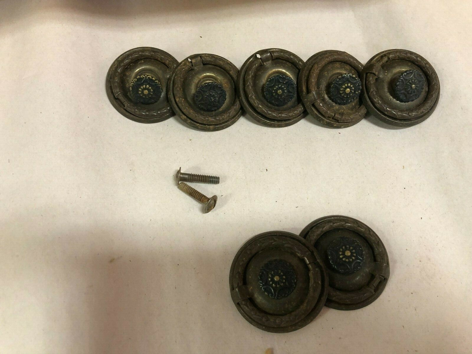7 Ornate Vintage drawer pulls  Hardware