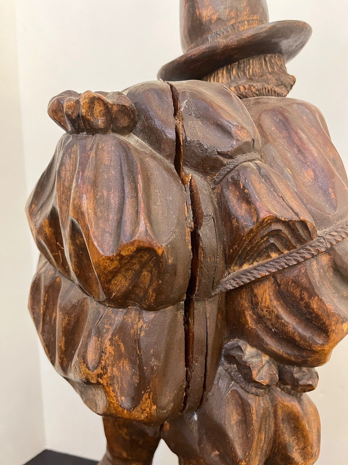 Vintage 1950's/60's Hand Carved Wooden Man "The Traveler"