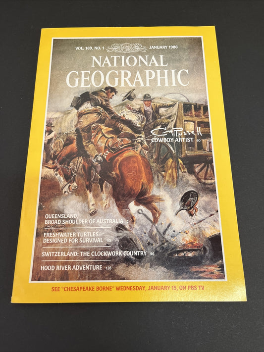 January 1986 National Geographic Cowboy Artist