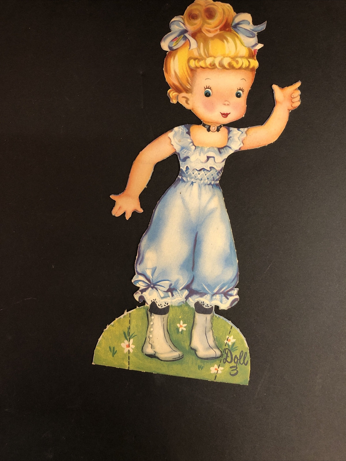 Vintage Paper Doll Set Merill Becky and Betsy (4) Stand Up Dolls 1952