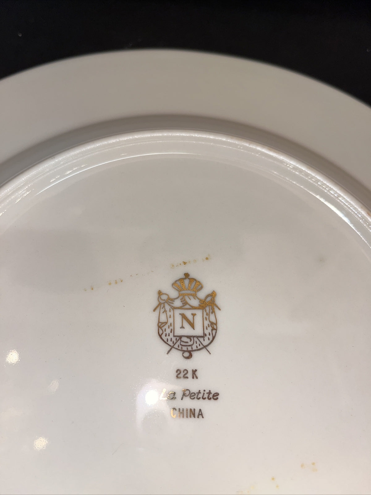 Royal China 22k gold Scenic Romantic Cabinet Plate