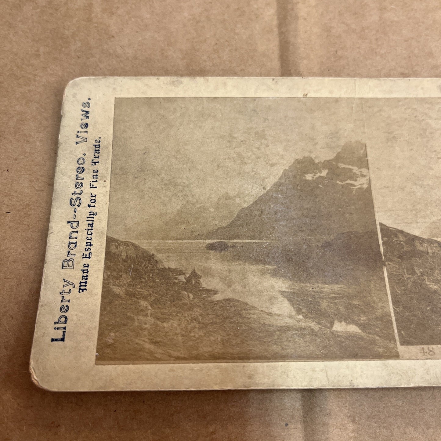 RAFTSUNDLOFOTEN, RIVER & MOUNTIANS. POLYCHROME STEREOVIEW Color Card