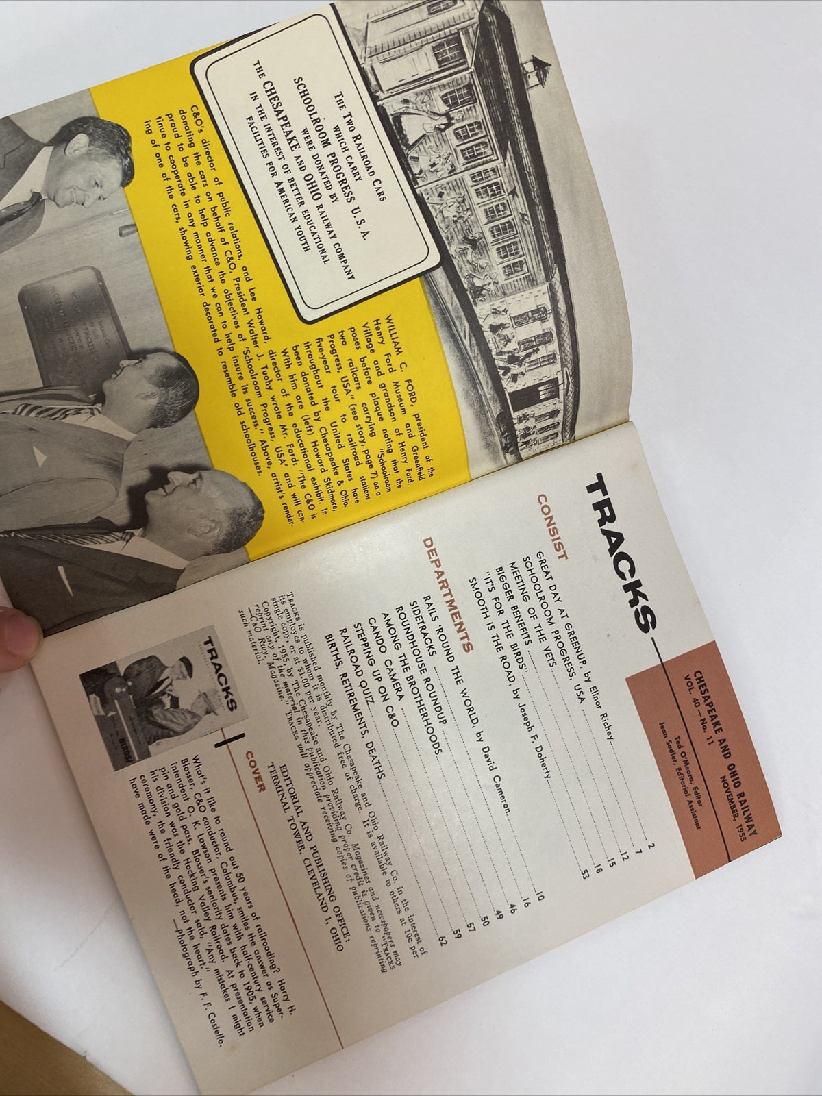 November 1955 TRACKS MAGAZINE CHESAPEAKE & OHIO RAILROAD RR TRAINS  