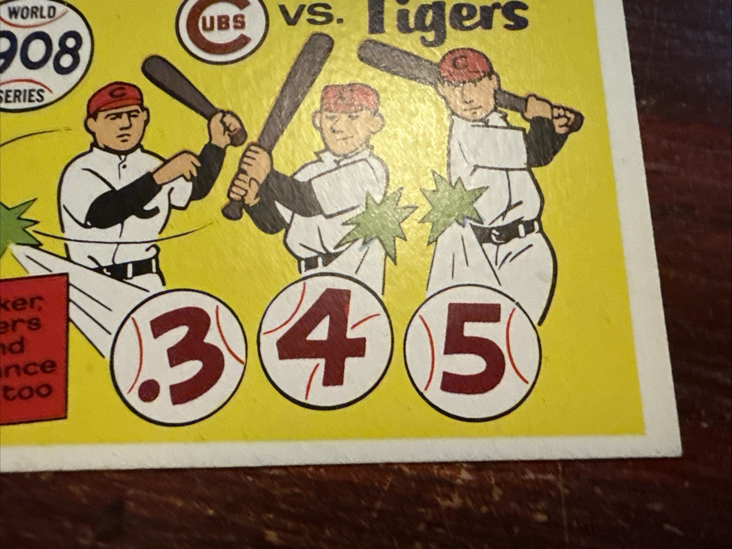 1968 Fleer Cubs Vs Tigers x 1908 World Series Baseball card