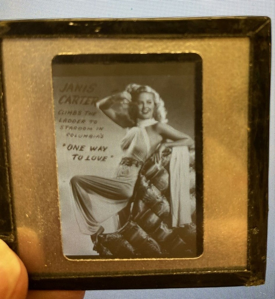 Janis Carter Original 2 x 2 black white slide Hollywood Promotional photo  