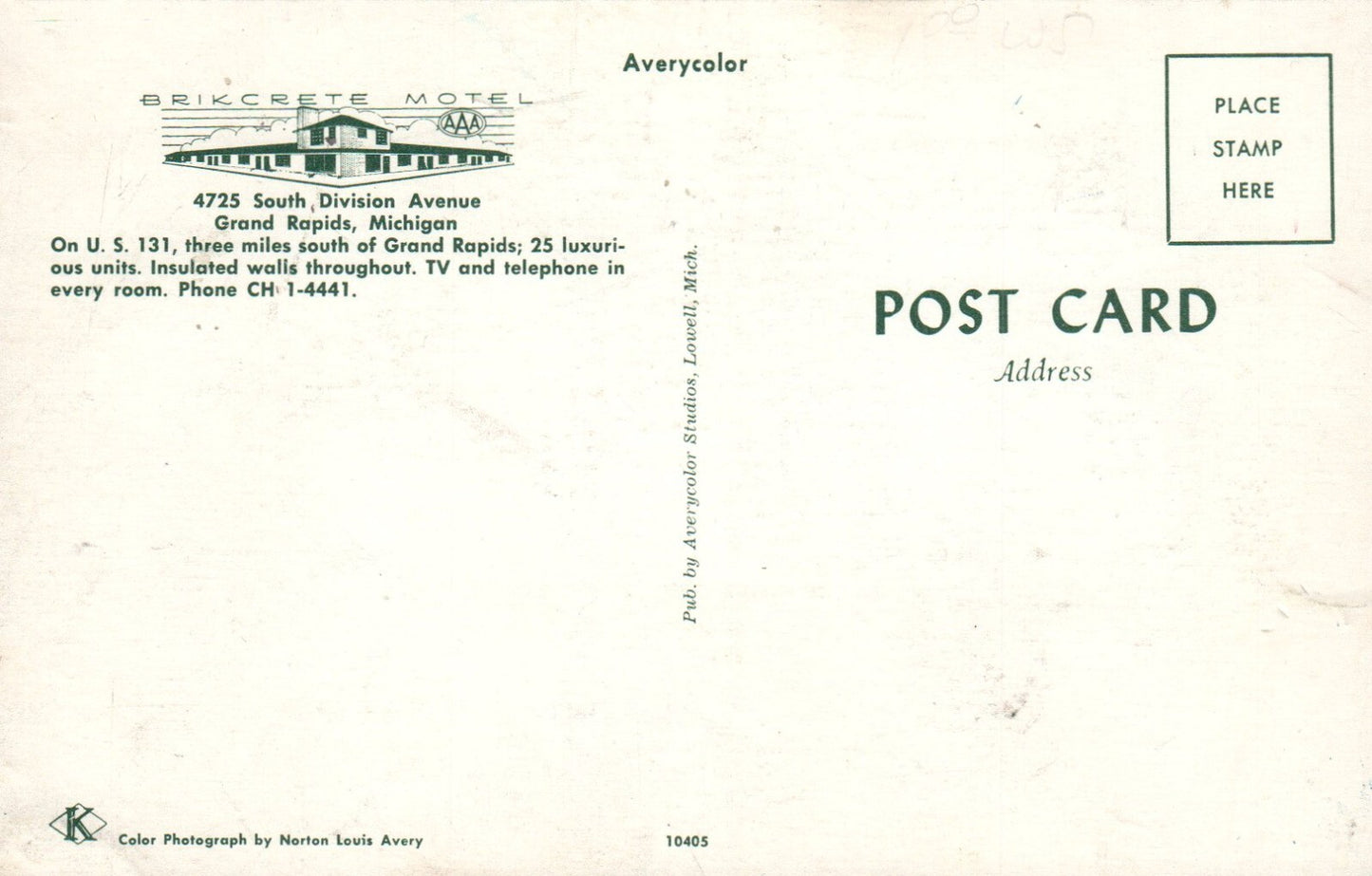4725 South Division Avenue, Grand Rapids Michigan Mich. MI Postcard