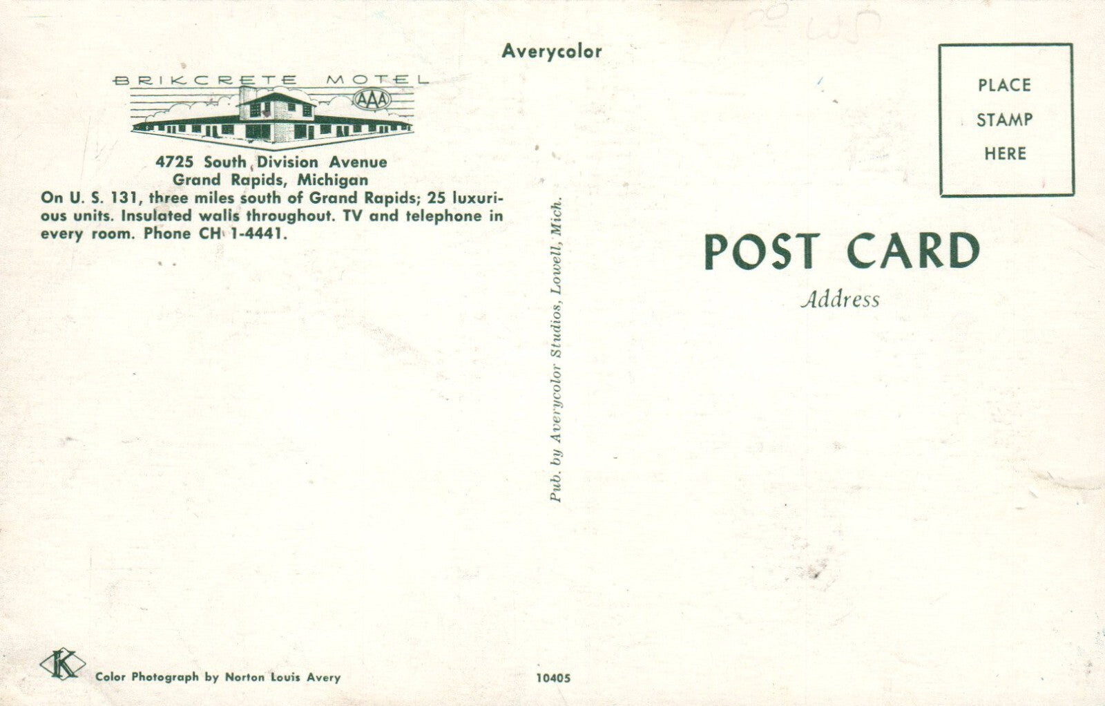 4725 South Division Avenue, Grand Rapids Michigan Mich. MI Postcard