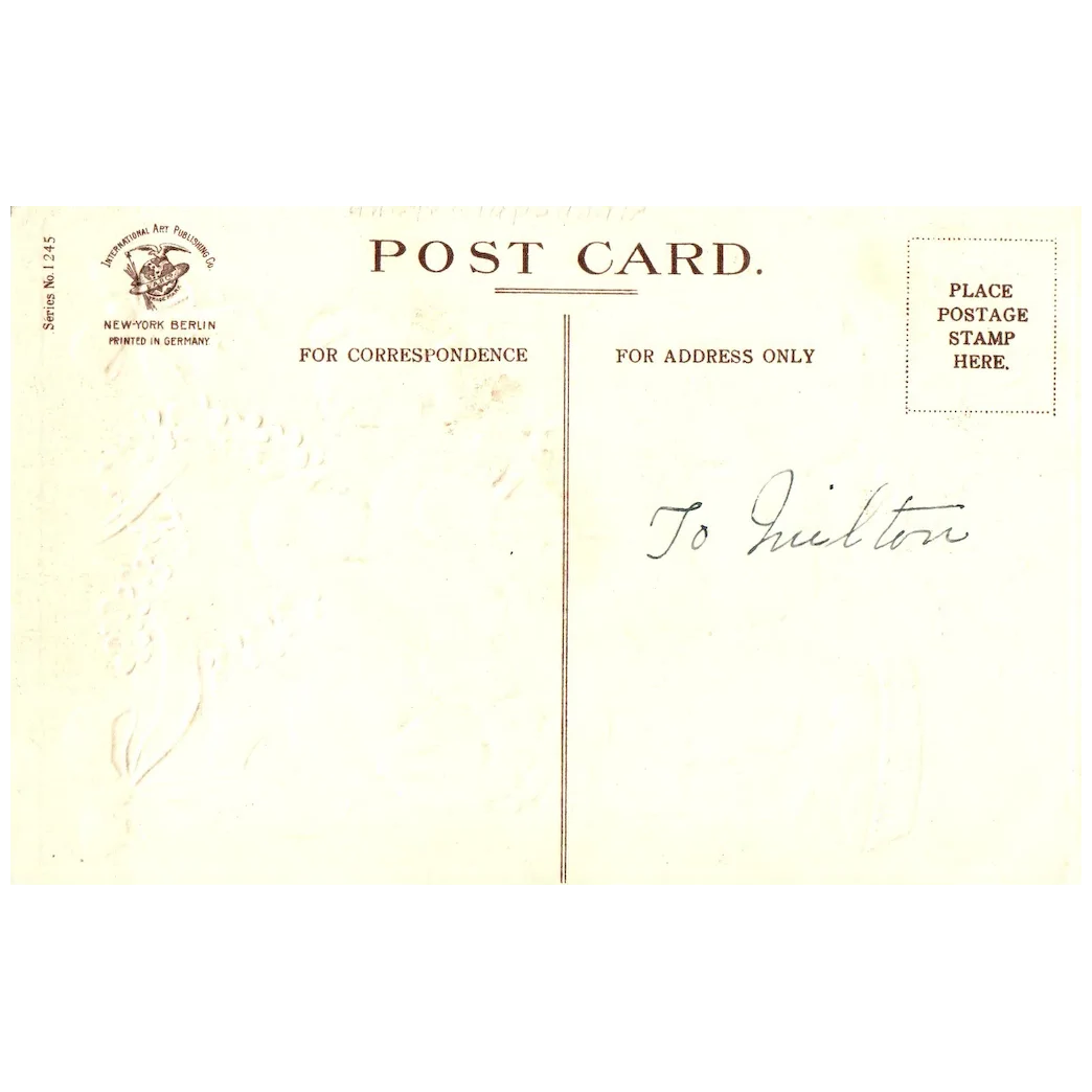 Clapsaddle St. Valentine's Greeting Little Girl & Boy Love Letters Val Postcard