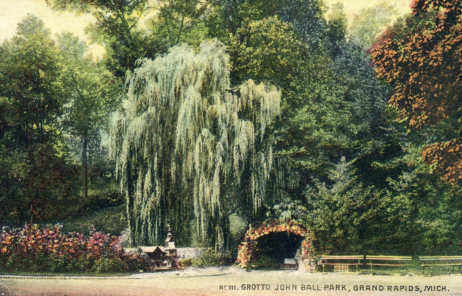 Grotto John Ball Park in Grand Rapids MI MICH MICHIGAN Postcard