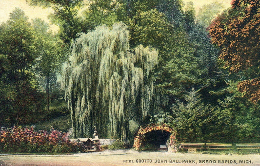 Grotto John Ball Park in Grand Rapids MI MICH MICHIGAN Postcard