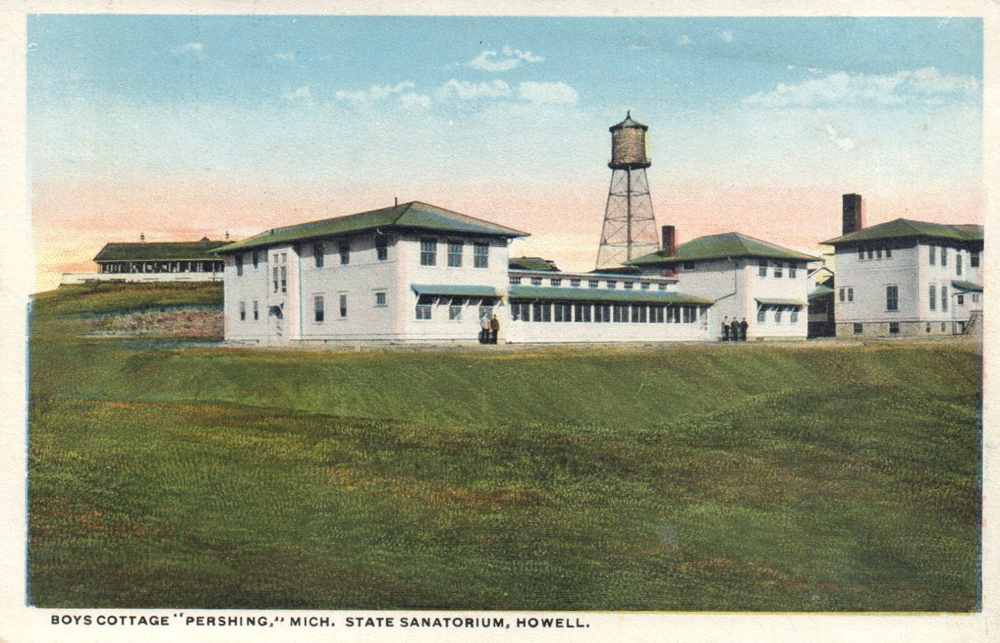 Boys Cottage "Pershing" State Sanatorium Howell Michigan MI Postcard