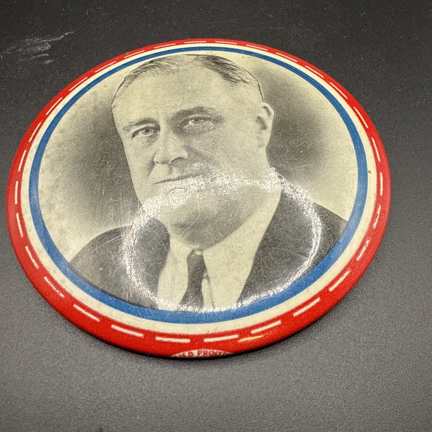 1932 FDR Franklin Delanor Rosevelt 3 Inch Pin-Back Campaign Button pin