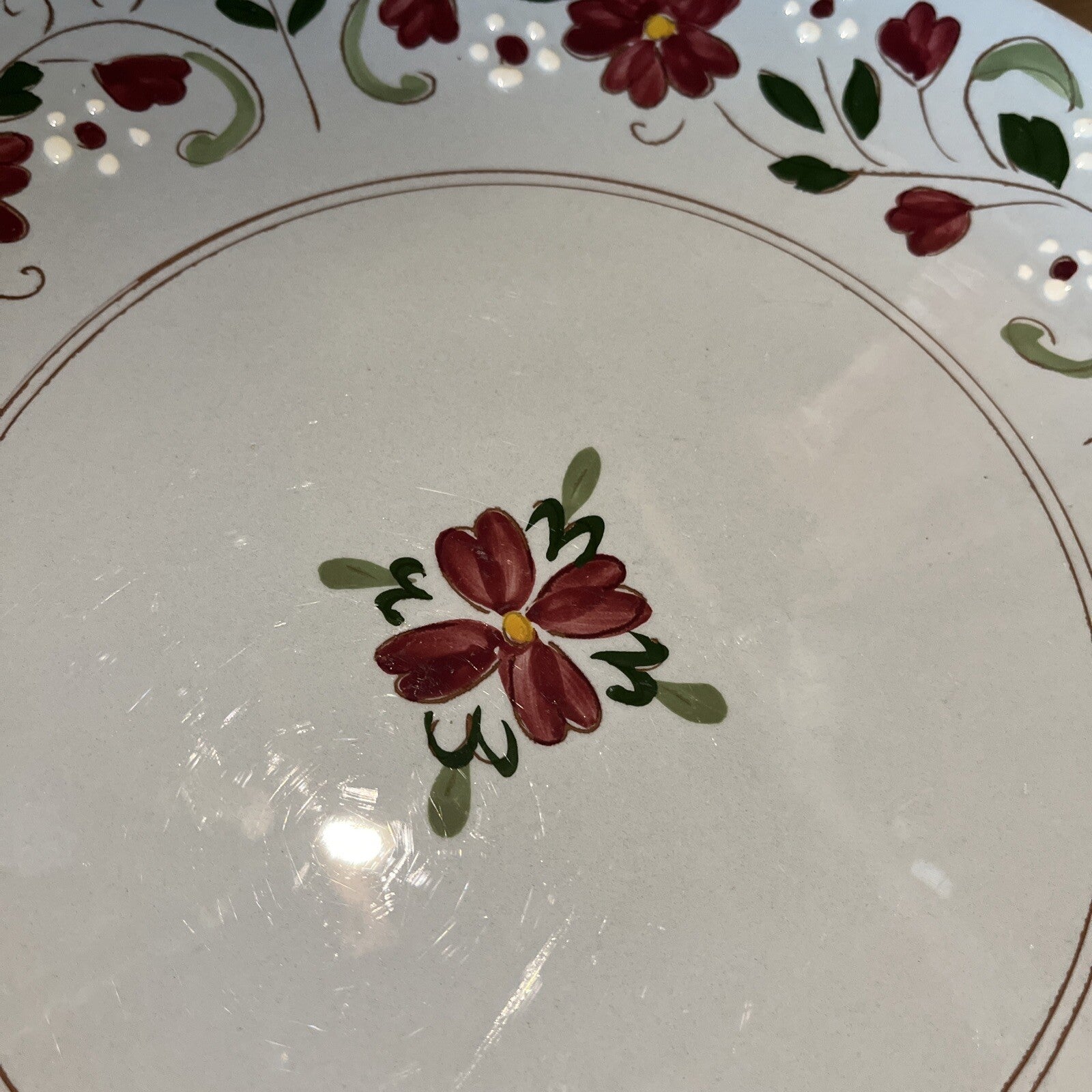 Stangl Pottery Garland Pattern 12 1/4" Chop/Serving Plate/Platter Vintage