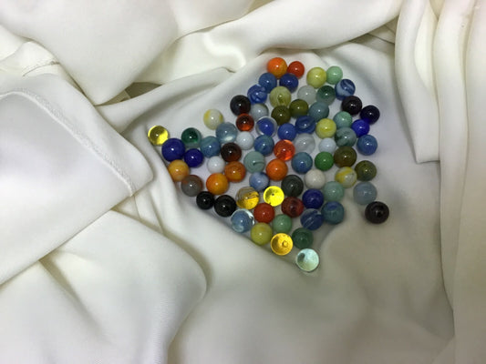 Vintage Lot of 70 Assorted Mixed Agate Swirl Clear Opaque Marbles