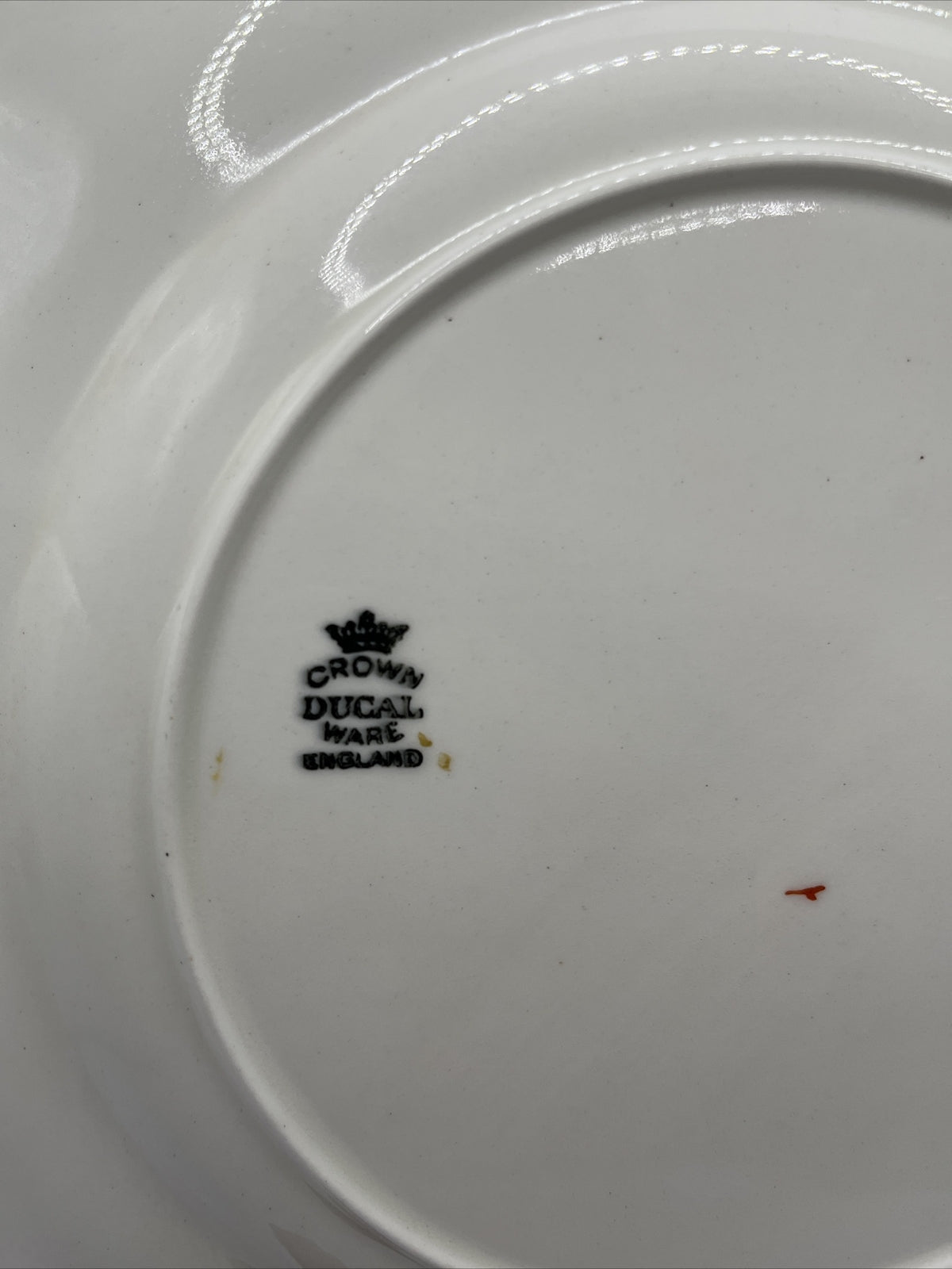 Crown Ducal Ware England Chintz Octagonal 8.5 " Plate Teal Flowers Gold Trim