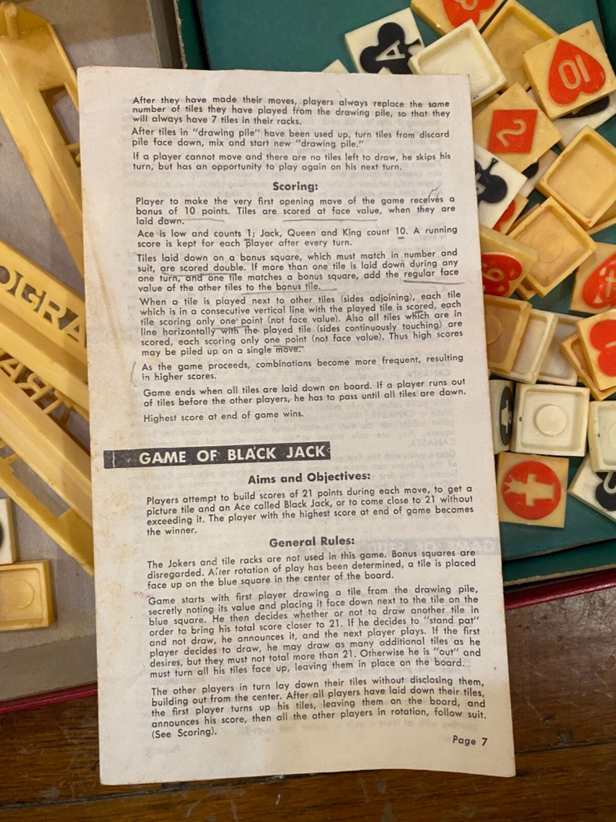 Vintage Dealers Choice Board Card Game 1954 Instructions Transogram