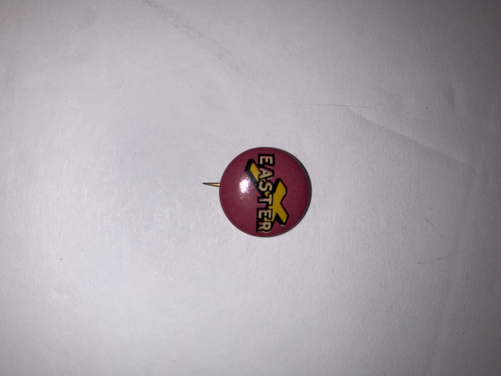 Vintage Sunday SchoolEaster Cross 5/8" Litho Pinback