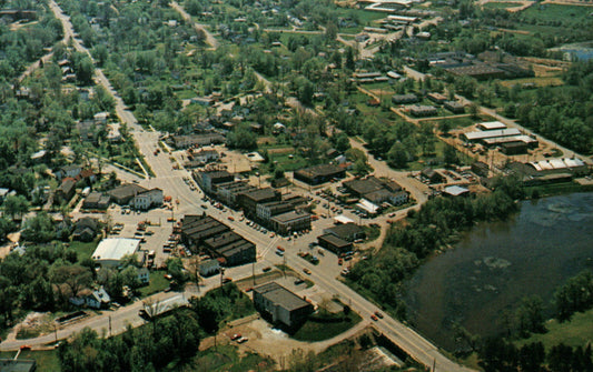 Aerial Dexter Mich Michigan  MI Postcard  