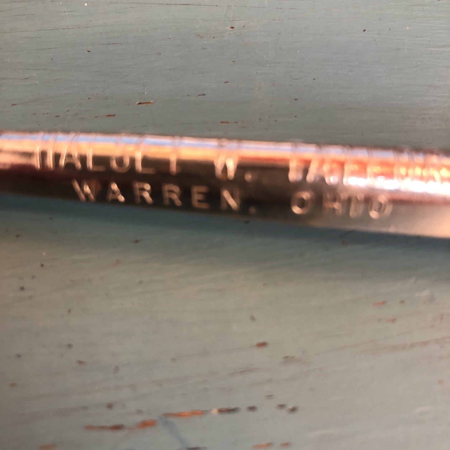 Set of 6 Soda Fountain Spoons with Bottle Opener Advertising Halsey W Taylor Co