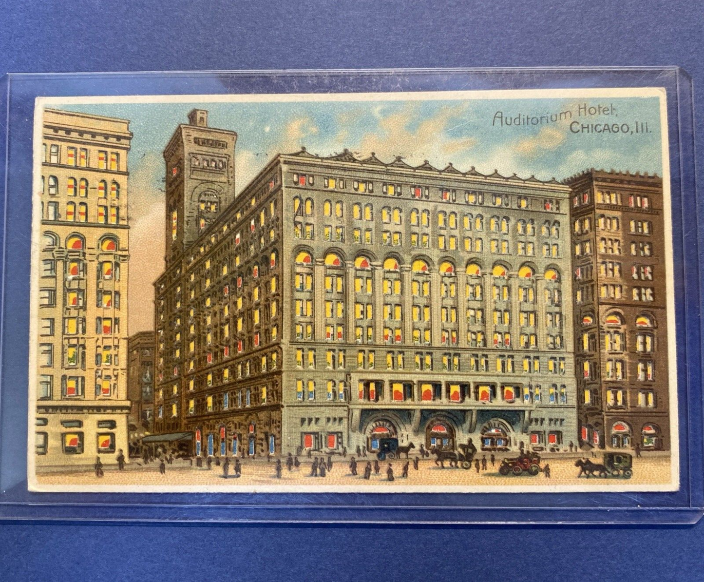 HTL Hold to the Light Auditorium Hotel Chicago Illinois IL Vintage Postcard