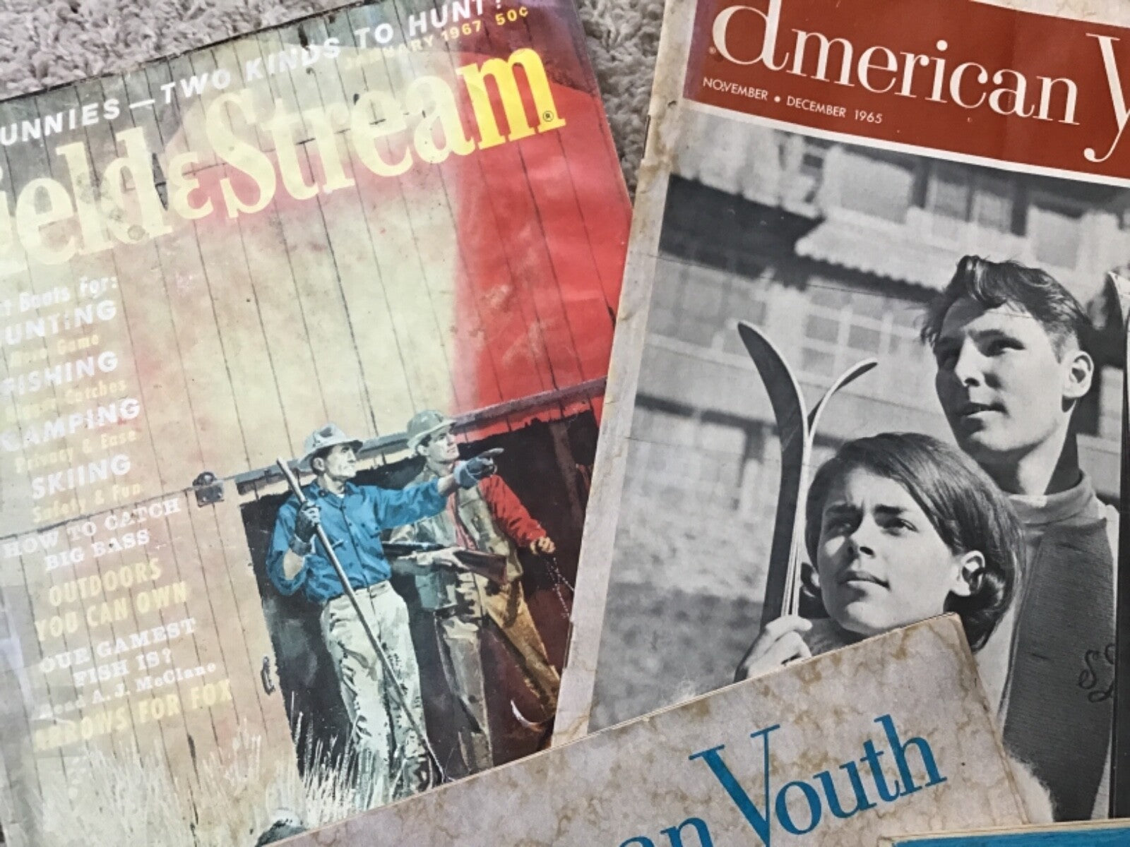 Lot of 7 Vintage Outdoor Field Stream Popular Mechanics Model Aviation Magazines