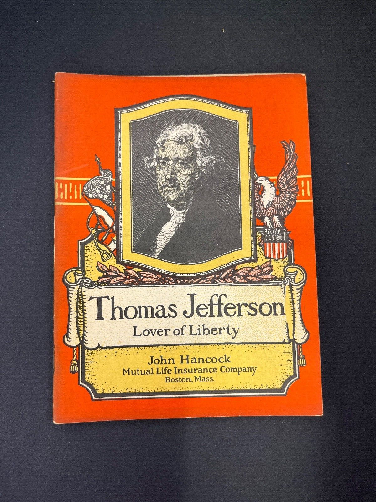 Vintage "Thomas Jefferson" John Hancock Life Insurance Ad Book