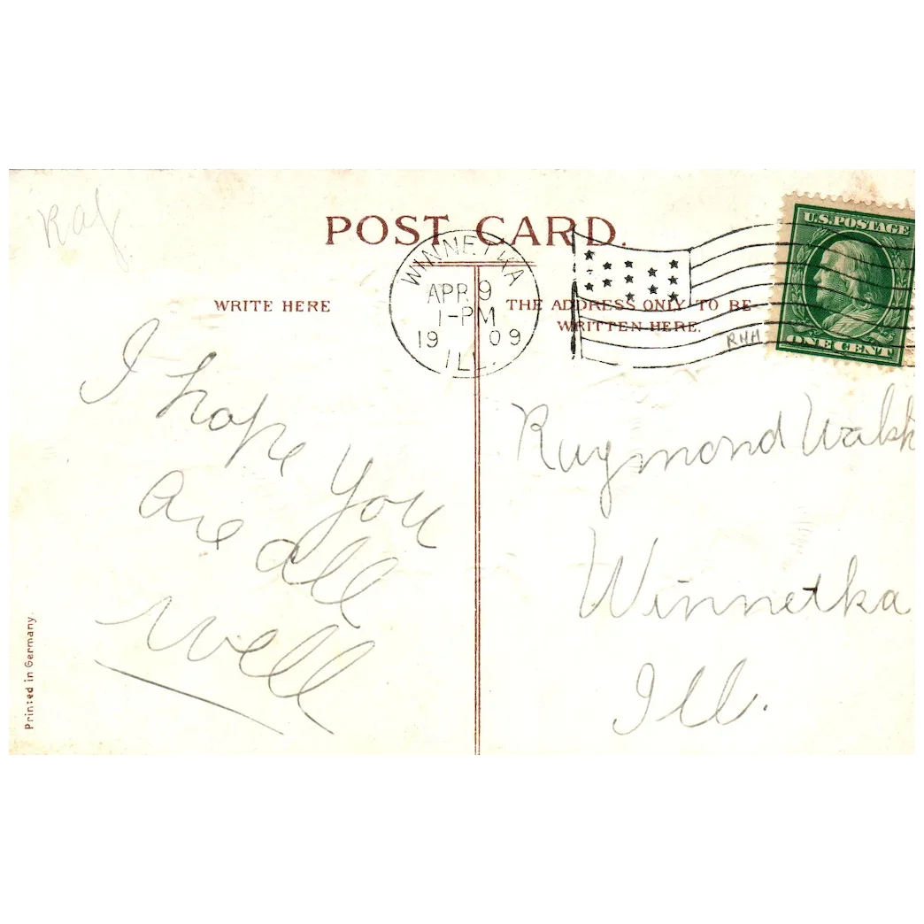 Loving Easter Chicks with Instrument & Singing Vintage Easter Postcard