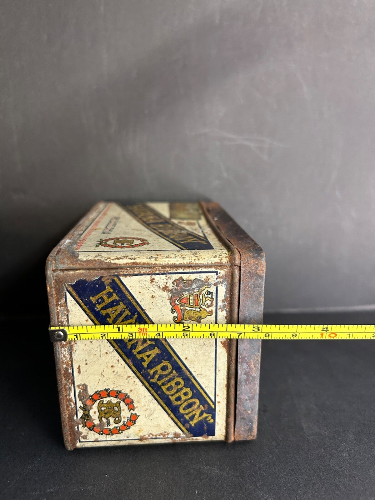 VTG Londres Havana Ribbon Tobacco Tin Ribbon Cigar Metal Box Philadelphia