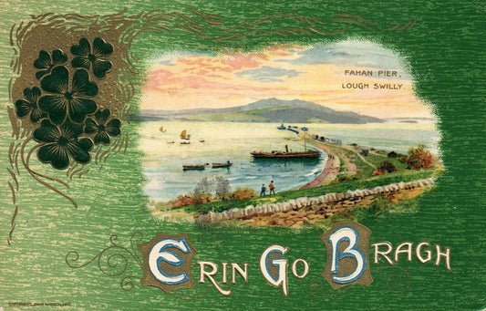1910 Winsch St Patrick's Day Irish Ireland  Fahan Pier Lough Swilly