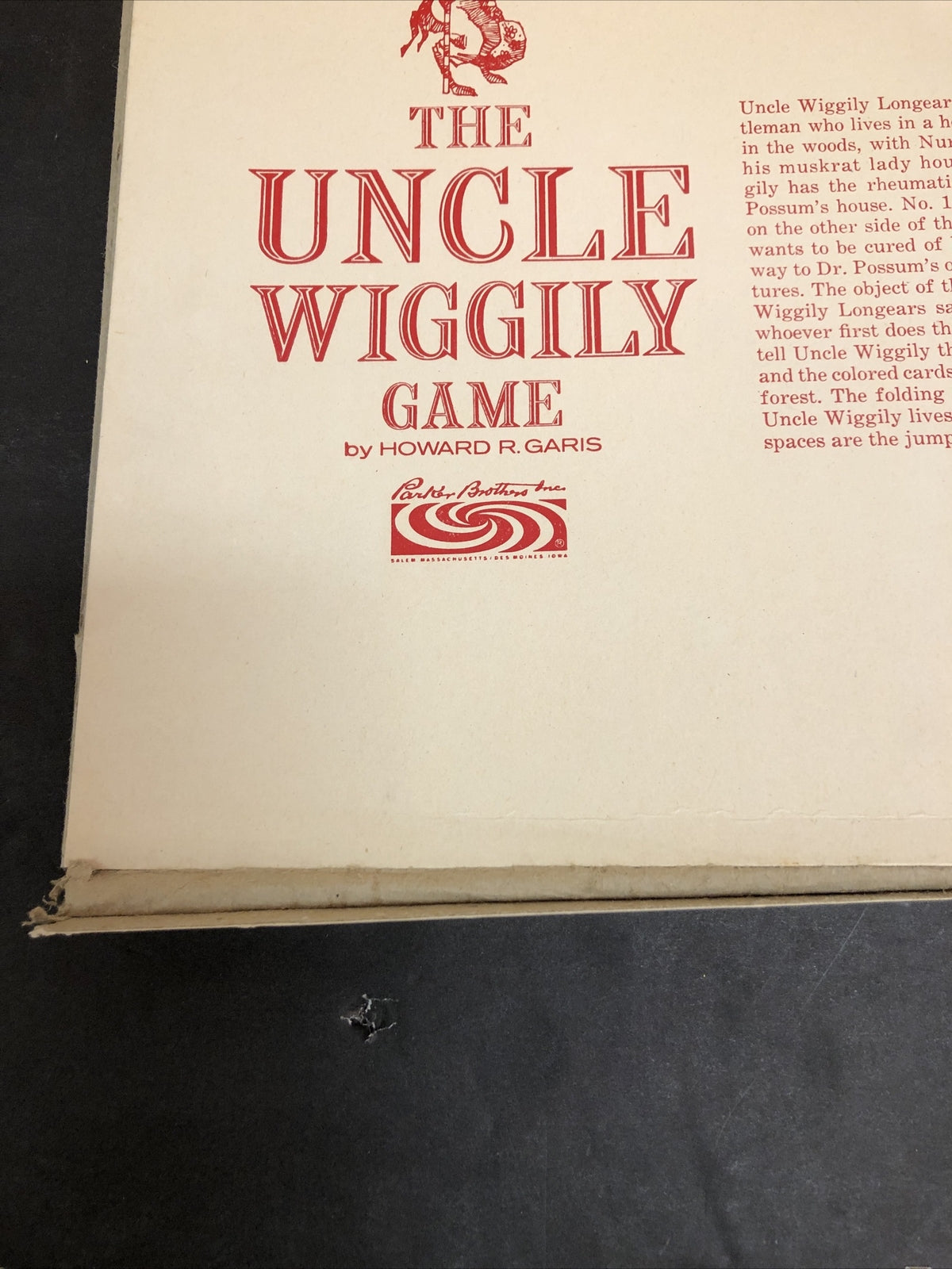 The UNCLE WIGGILY Game 1967 edition Parker Brothers