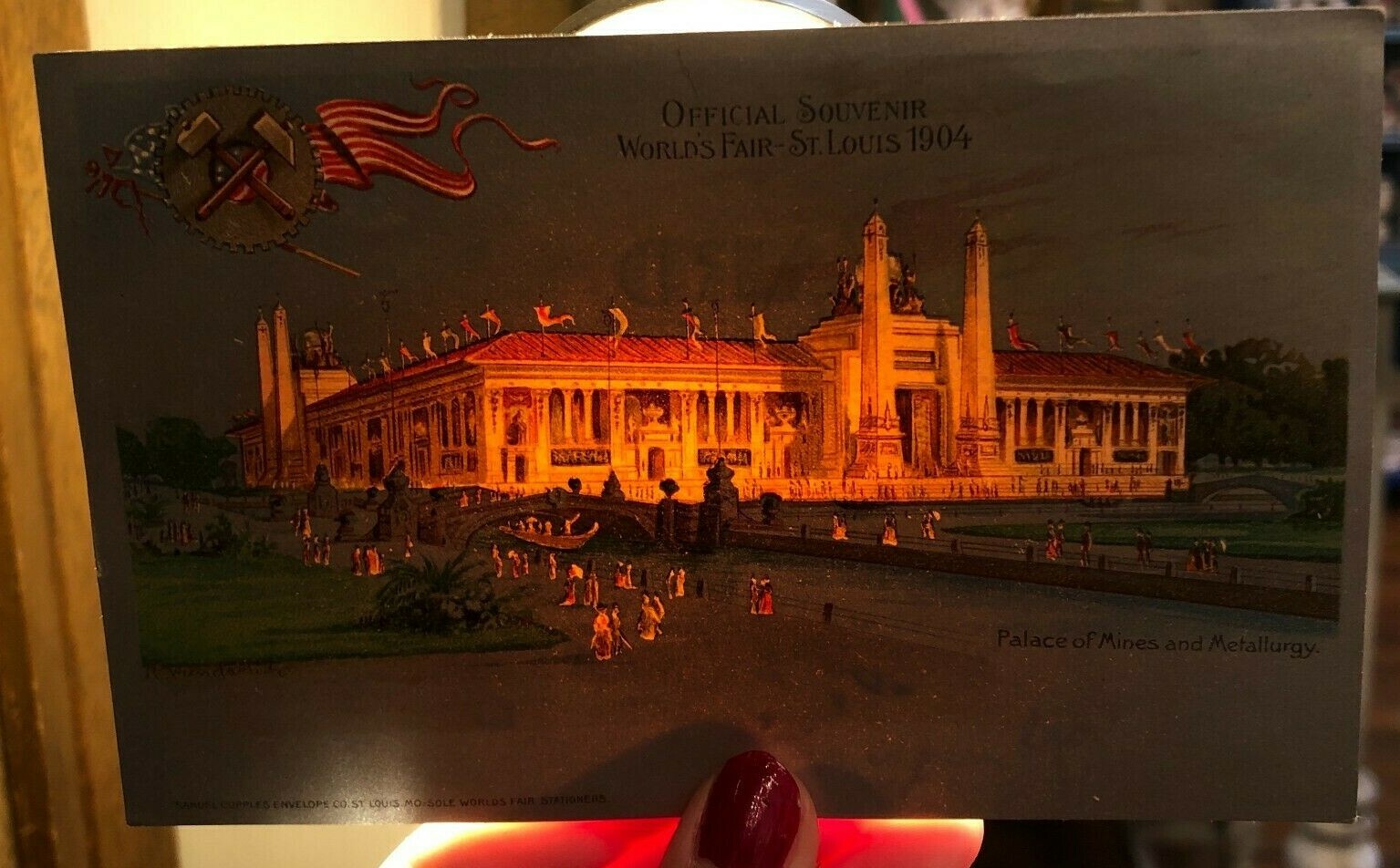 1904 HTL Saint St Louis World's Fair MO Missouri Hold to the Light Palace Mines 
