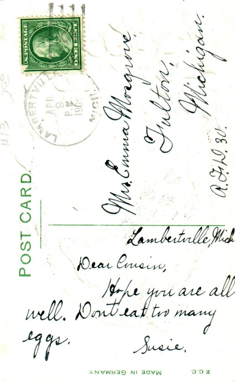 Chicks Standing In Grass By Pond Scenic View Happy Easter Greetings Postcard