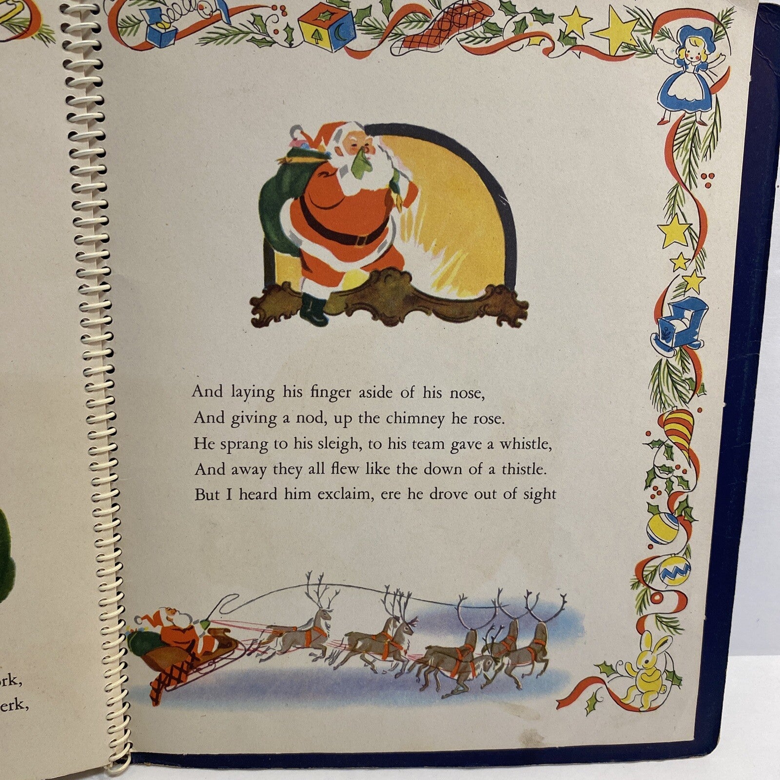 RARE VTG 1944 The Night Before Christmas Animated By Meg Wohlberg Pop Ups USA